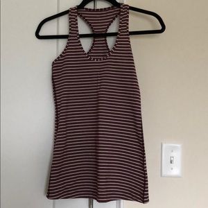Burgundy and white striped Lululemon racerback